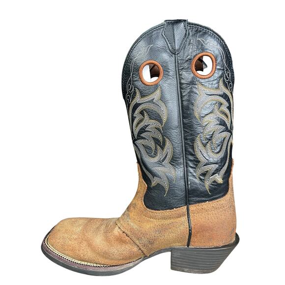 Justin Men’s Stampede Tan Distressed Leather Western Cowboy Boot Size US 10 D main image 10